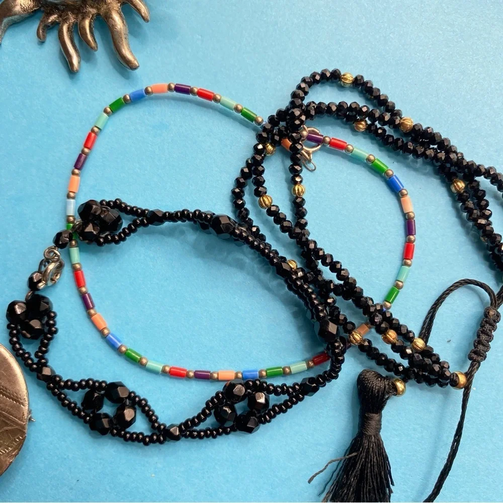 Bohemian Jewelry Natural Stone Beads Bird Sun Brooches Bracelets Pendant 7 pcs
